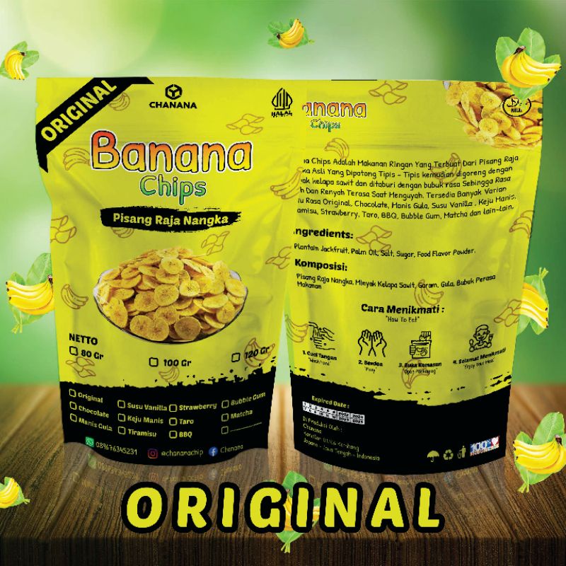 

Banana Chips | Keripik Pisang Aneka Rasa | 100 gr |