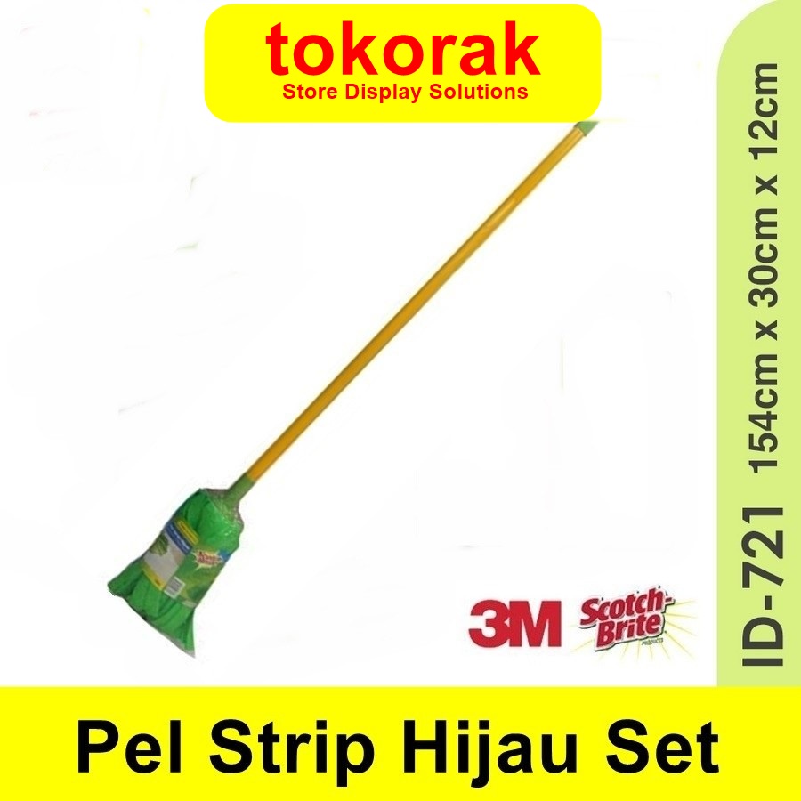 3M SCOTCH BRITE KAIN PEL STRIP HIJAU SET ID- 721 - ALAT PEL