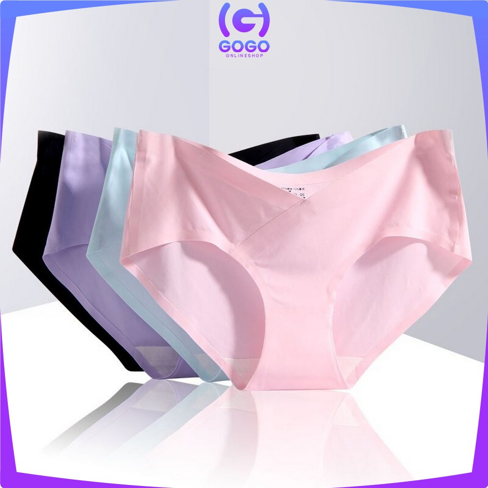 GOGO-P37 Celana Dalam Seamless Wanita V Shape Low Waist Panties CD Kolor Perempuan