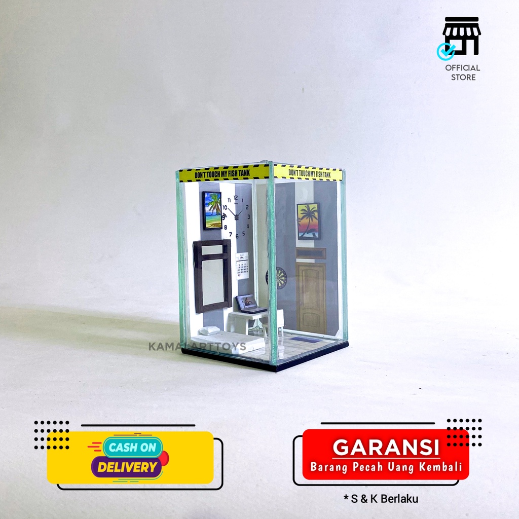 AQUARIUM MINI CUPANG ABU / SOLITER CUPANG/ SOLITER KAMAR KOS