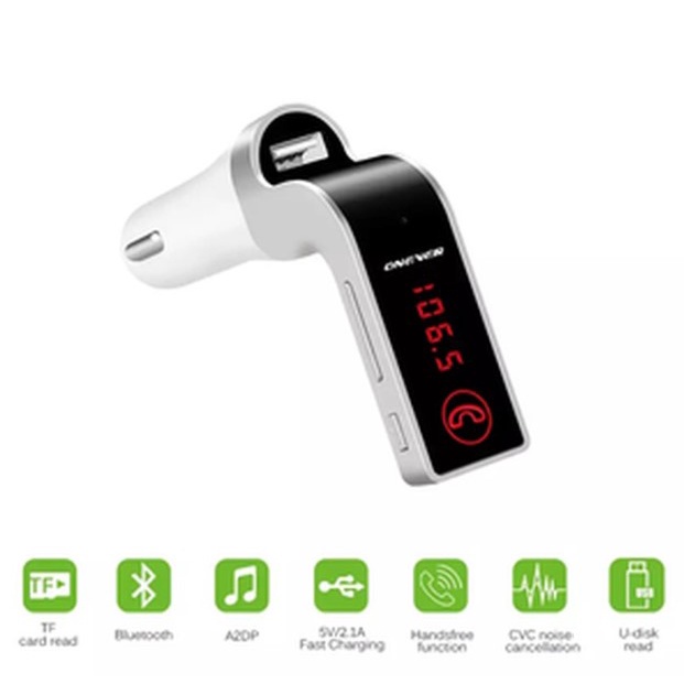 BLUETOOTH CAR CHARGER CARG7 / FM MP3 TRANSMITTER MUSIC MODULATOR / WIRELESS BLUETOOTH CAR G7