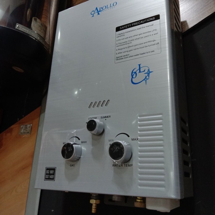 WATER HEATER GAS LPG APOLL APL 18-6L PEMANAS AIR KAMAR MANDI NEW!!