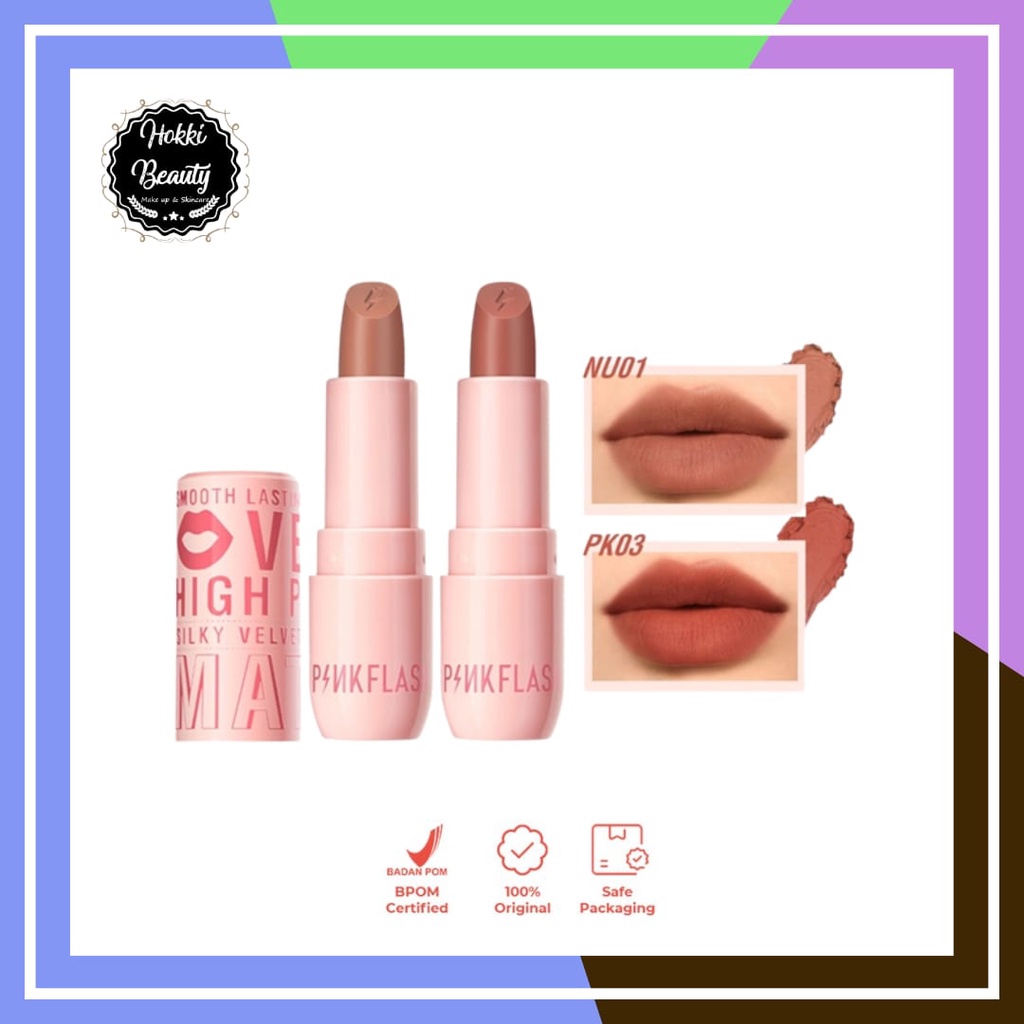 PINKFLASH (L05) PinkCover Cover Girl Velvet Matte Cream Lipstick High Pigment Lasting Silky Soft Smooth Creamy Not Dry