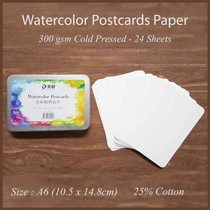 

[COD] Dwurer Watercolor Postcard Paper - Cold Pressed 300gsm (10.5 x 14.8cm)