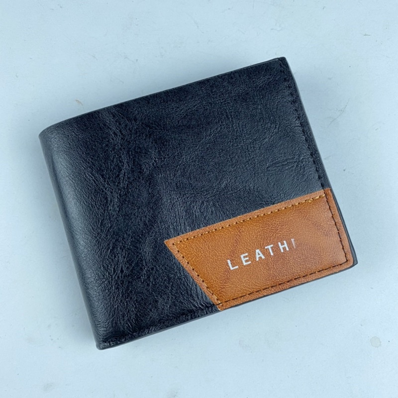 DOMPET PRIA KULIT SINTETIS DOMPET LIPAT MINI DOMPET PRIA BAHAN PU LEATHER