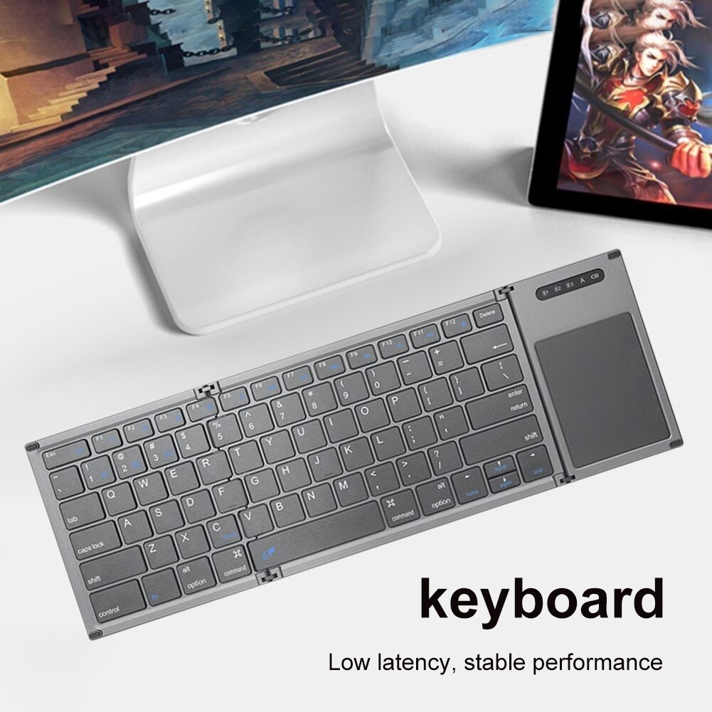 B066T - Universal Folding Portable Bluetooth Keyboard with Touchpad