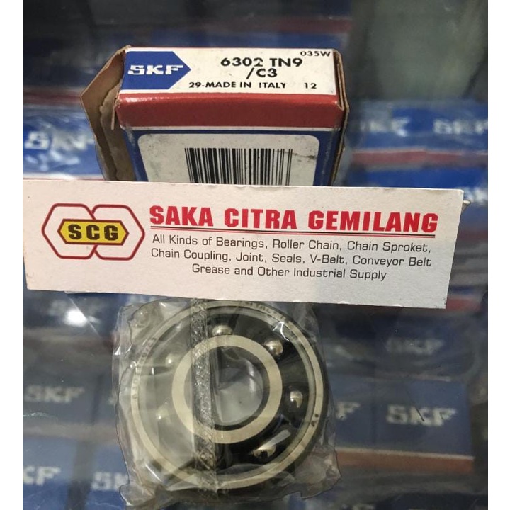 BALL BEARING 6302 TN9/C3 MERK SKF ORIGINAL