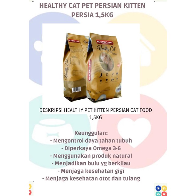 makanan anak kucing HEALTHY CAT Pet PERSIAN KITTEN persia 1,5KG