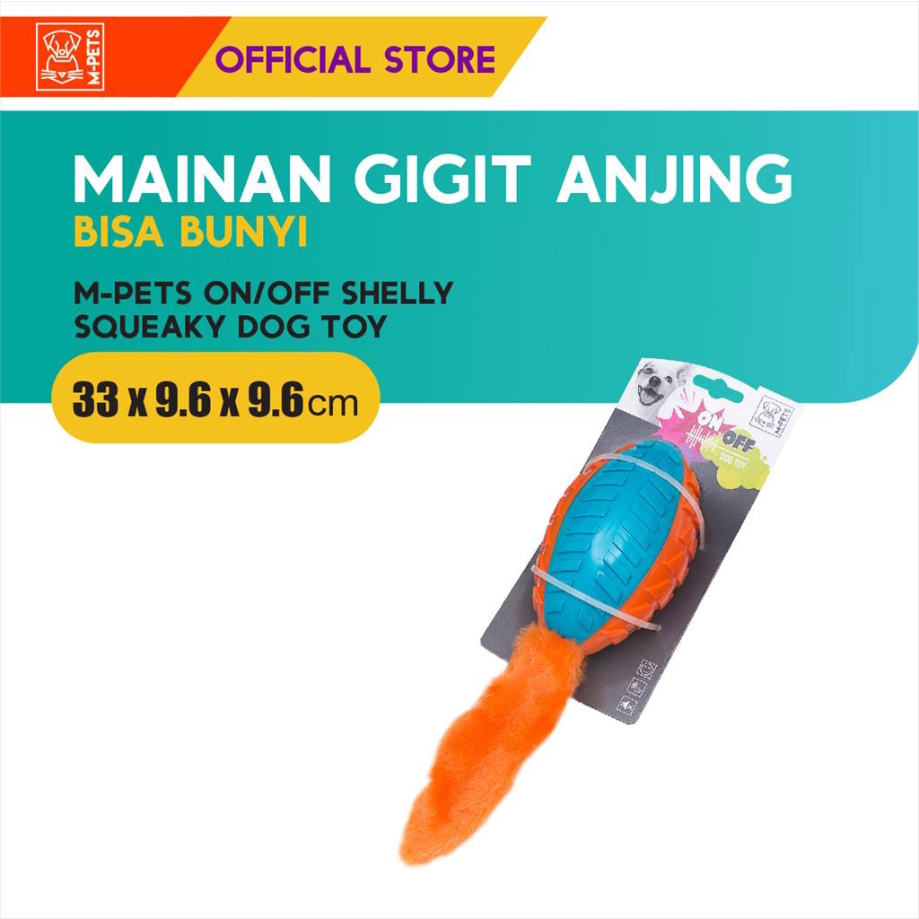 M-Pets On/Off Shelly Dog Toy / Mainan Anjing Bisa Bunyi Dan Tidak