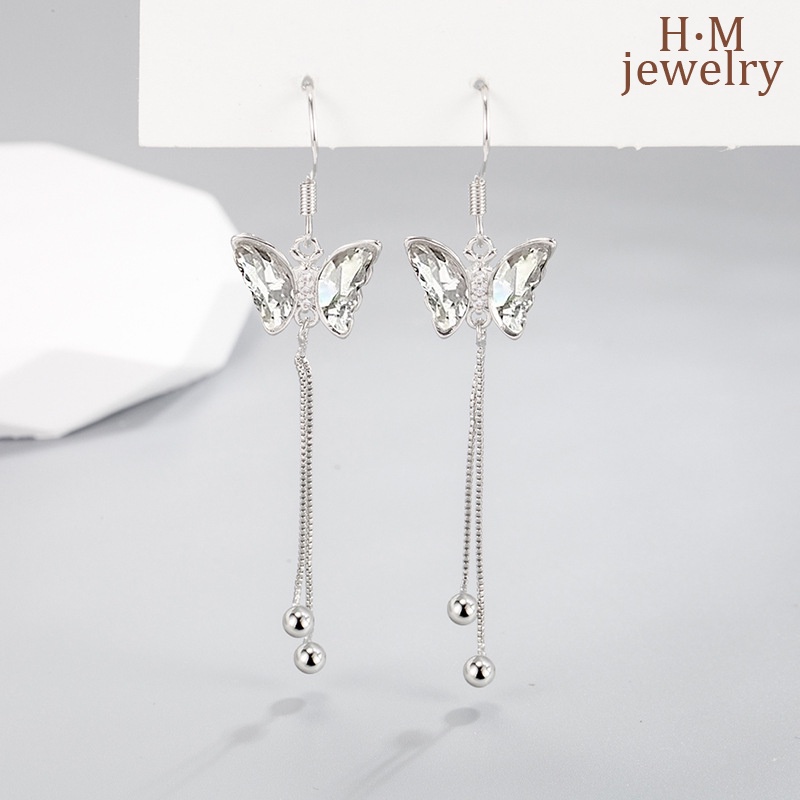 Anting Gantung Panjang Model Kupu-Kupu Dengan Rumbai Untuk Wanita 2022