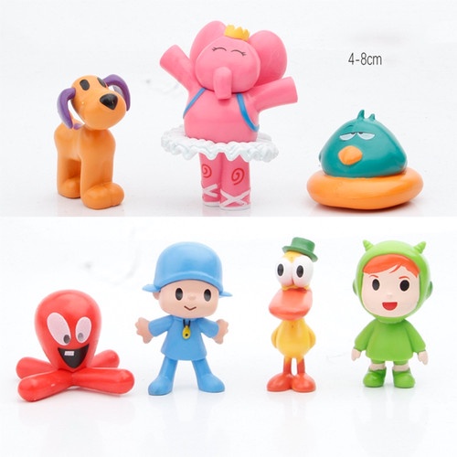 Figure Hello Pocoyo Mainan Miniatur Pajangan Hiasan Pocoyo set 7