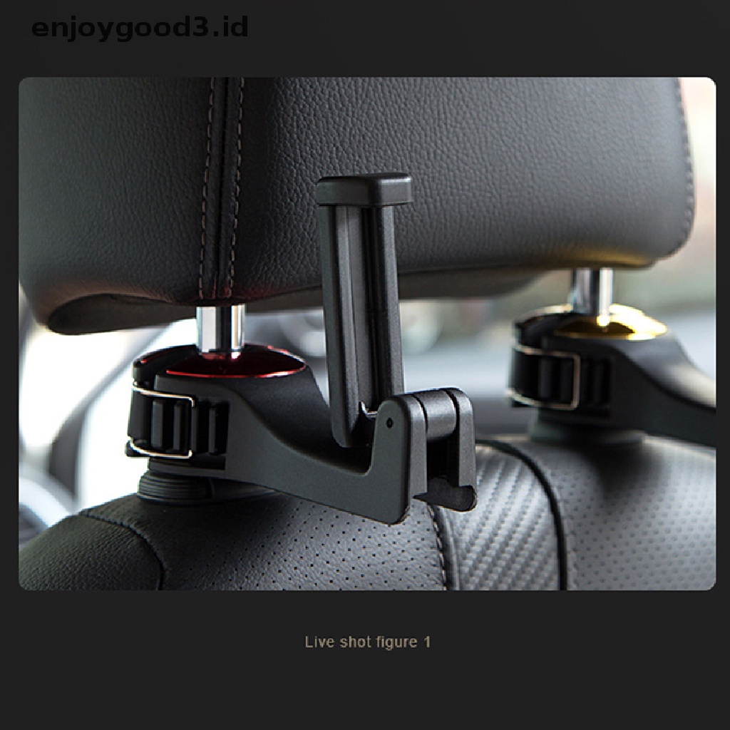 2 in 1 Kait Gantungan Organizer Holder Handphone Mount Sandaran Kepala Jok Mobil