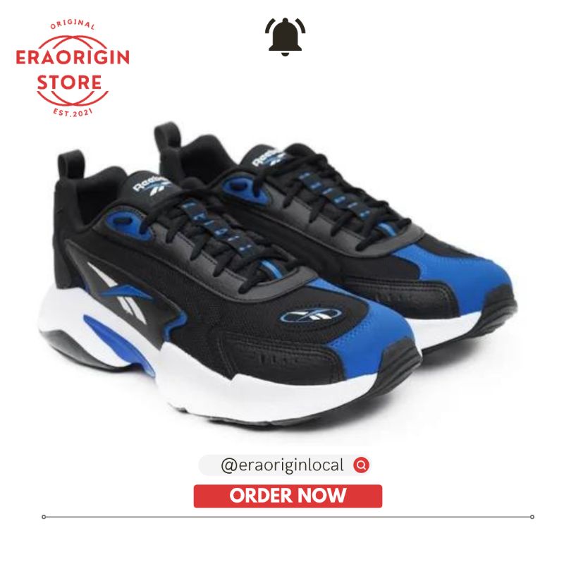 Sepatu Running Pria Reebok Vector Black Blue Original