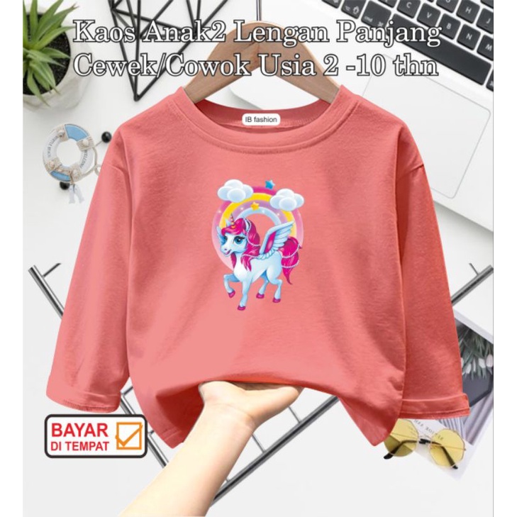 ((IB))KAOS ANAK PEREMPUAN PANJANG/PONY DIGITAL SABLON