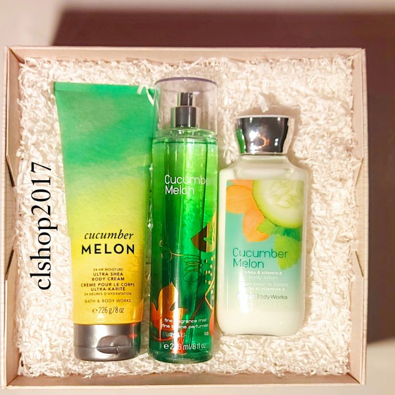 BBW CUCUMBER MELON GIFT SET PAKET BATH &amp; BODY WORKS