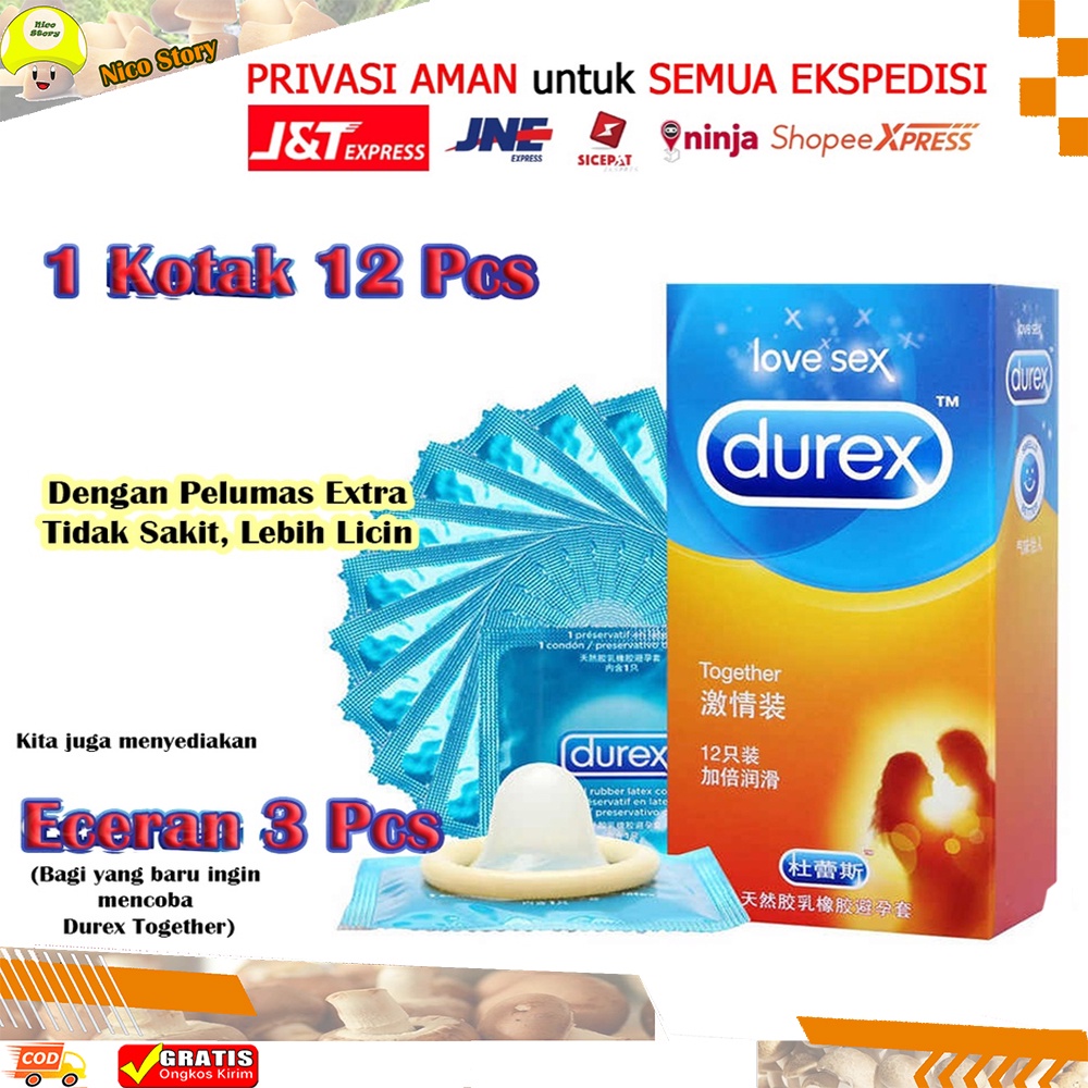 (NCS) PRIVASI AMAN TERJAMIN - Safety Packaging - Durex Kondom Together 3S / 12s