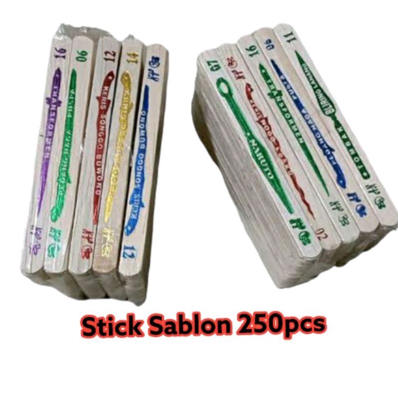 Mainan Stik Sablon 250pc