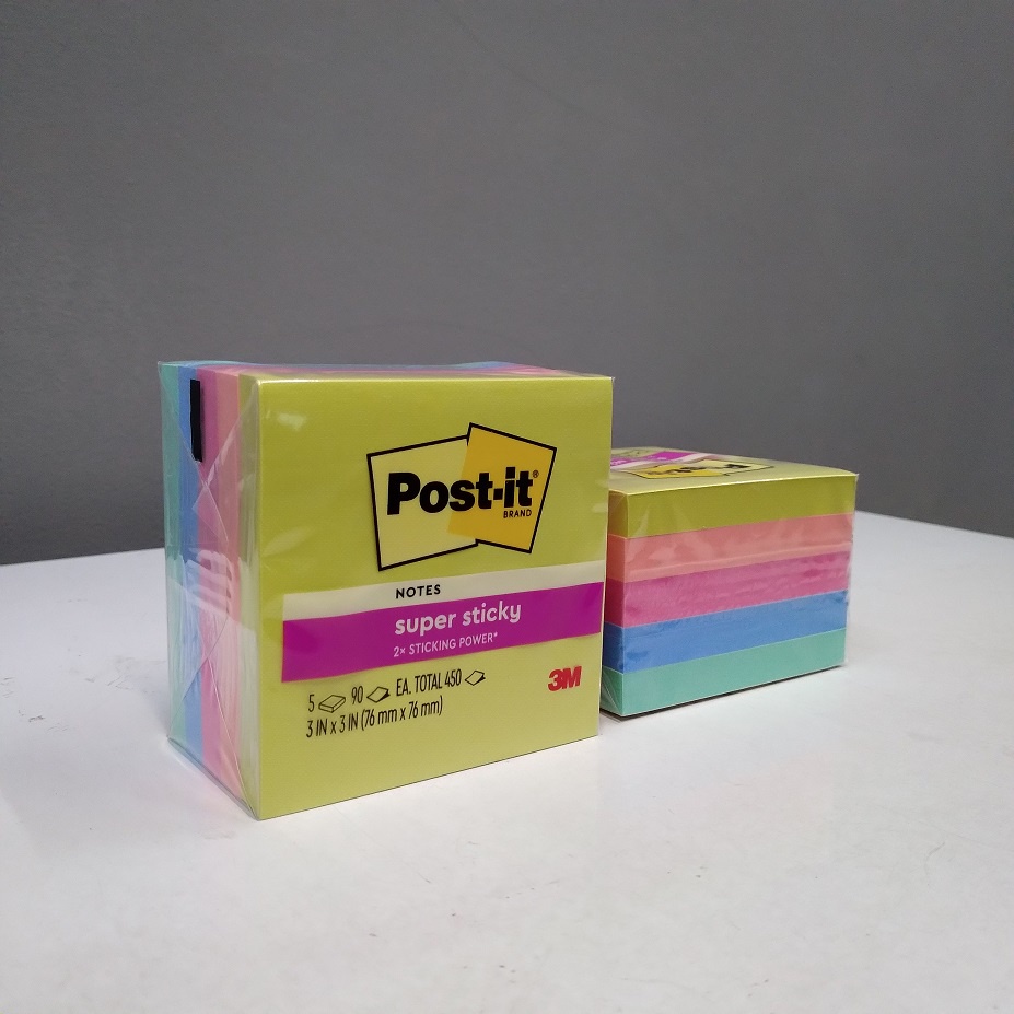 

klm 3M Post It Super Sticky Notes 654-5SSJOY 3 inch x 3 inch