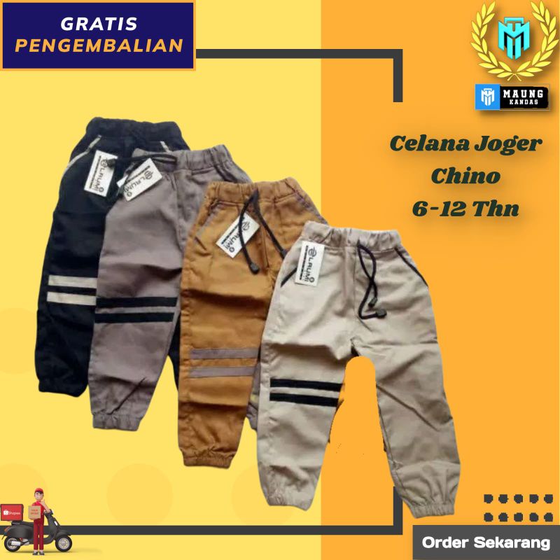Cinos Joger Anak 6-11 Tahun / Celana Chinos Joger / Celana Anak Laki Laki