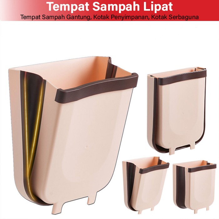 GM Bear Tempat Sampah Lipat Gantung Portable 1207 - Plastic Foldable Trash Bin