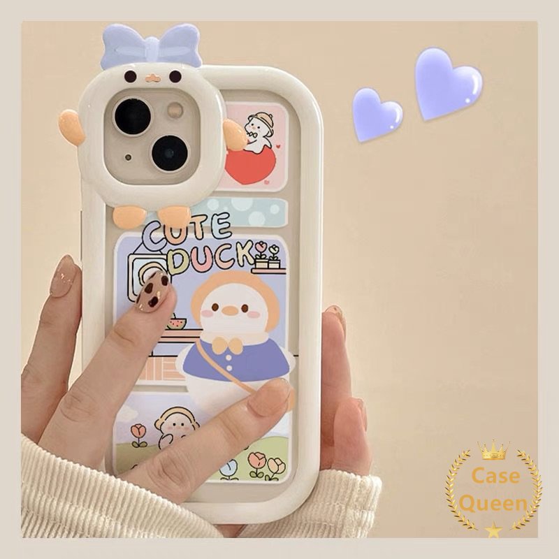 Soft Case Desain Kartun Bebek Monster 3D Untuk Oppo A17 A57 A96 A15 A12 A95 A54 A94 A77s A16K A76 A3s A17K A55 A5s A92 A36 A7 A74 A16E A53 A53 A52 A5Z 5F