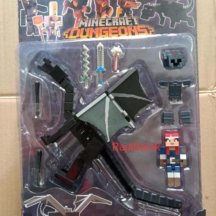 mainan mine craft Figure Minecraft Dragon Dungeons
