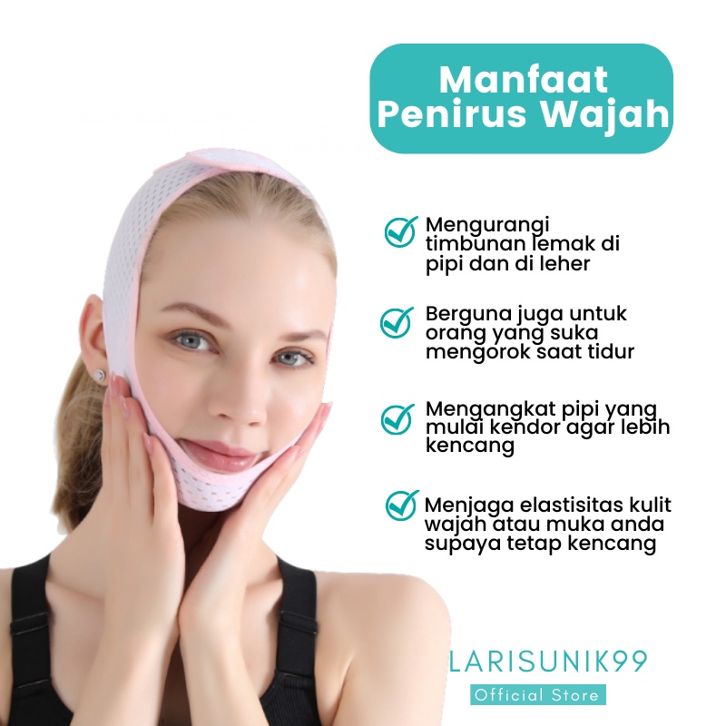 Korset Wajah Penirus Pipi Face Lift Slim Belt V Shape Perawatan Wajah Korset Double Chin