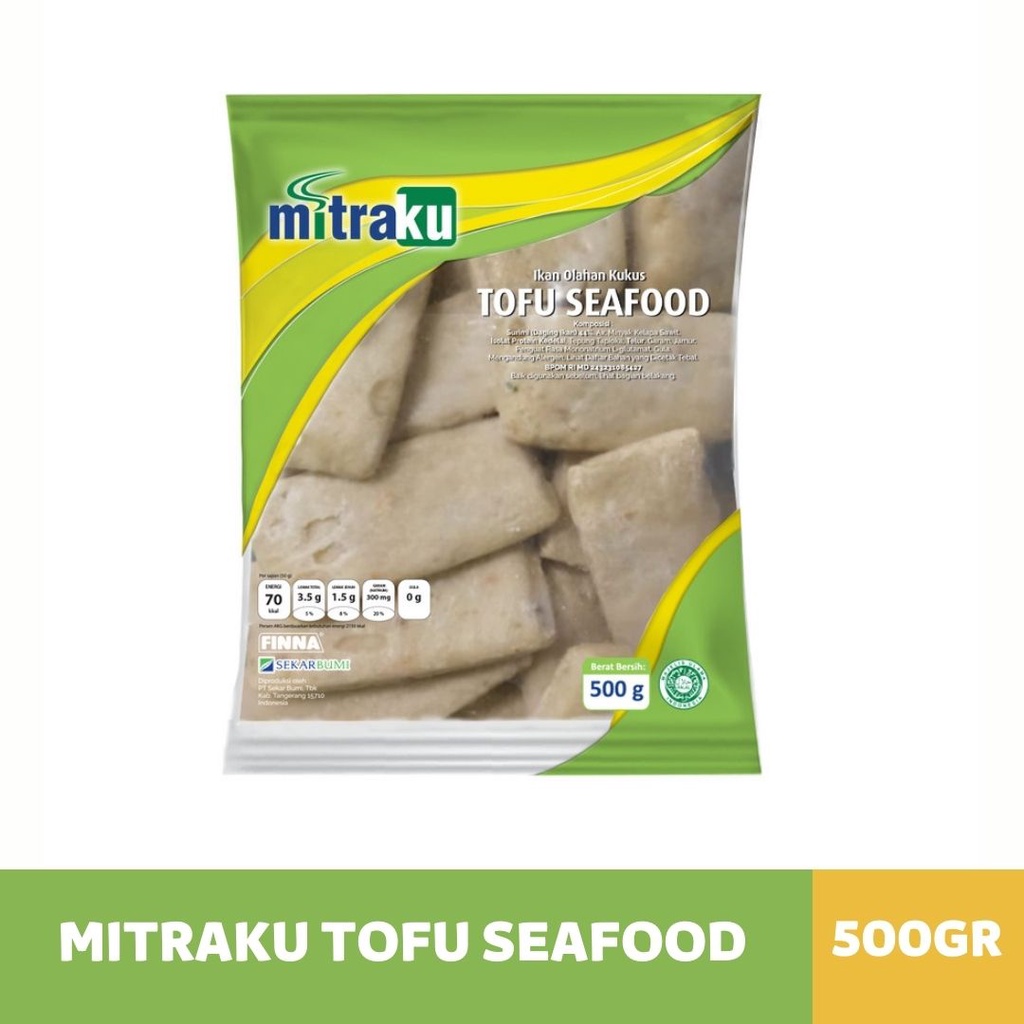 

Mitraku Fish Tofu (Ikan Olahan) - 500Gram/Pack| Seafood Olahan Mitraku