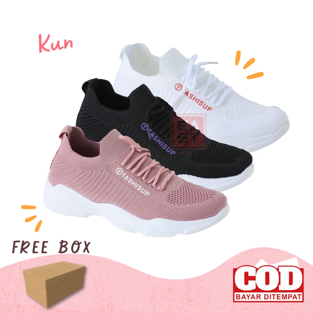 Sepatu Kun Sneakers Kanvas Wanita Casual Import Sport Shoes Original