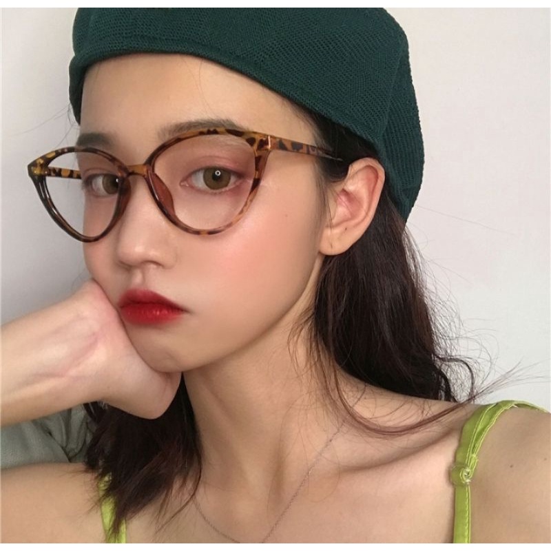 #MEDAN# AR02 KOREA STYLE KACAMATA ANTI RADIASI WANITA FASHION CAT EYE GLASSES