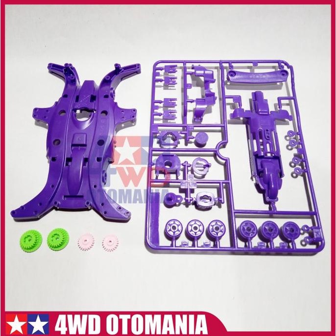 Tamiya MA Fluorecent Chassis Set Polycarbonate Body - Ungu - Shinjiro