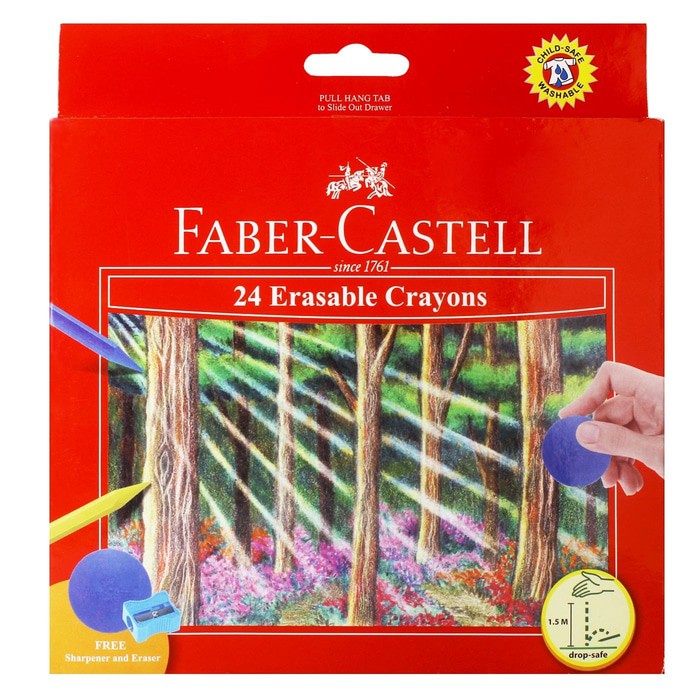 

Gramedia Samarinda - Faber Castell 24 Erasable Crayons