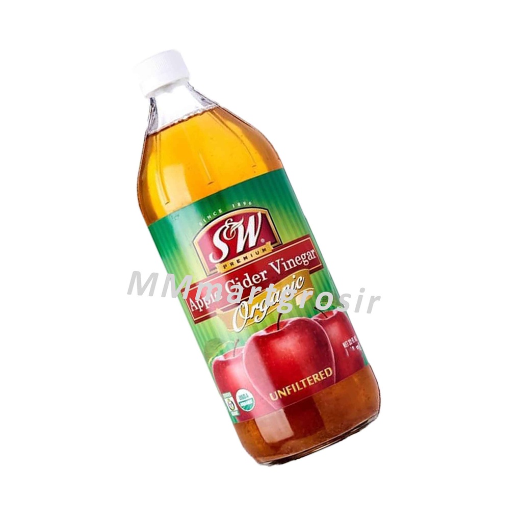 S&amp;W Apple Cider Vinegar / Organic Unfiltered / Cuka Apel / 473ml