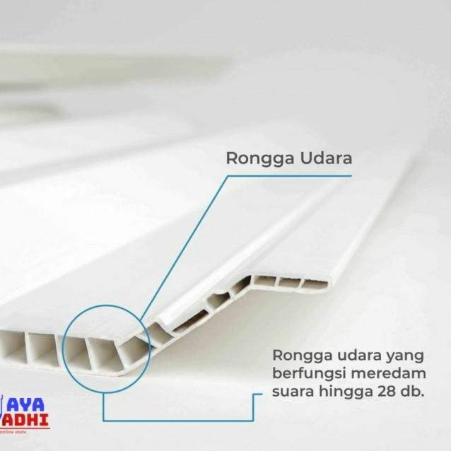 Atap PVC Kanopi Rooftop Putih / Biru Doff - 1m