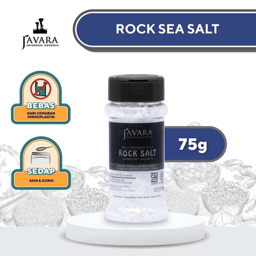 Garam laut batu Javara | Javara Rock Sea Salt 75g