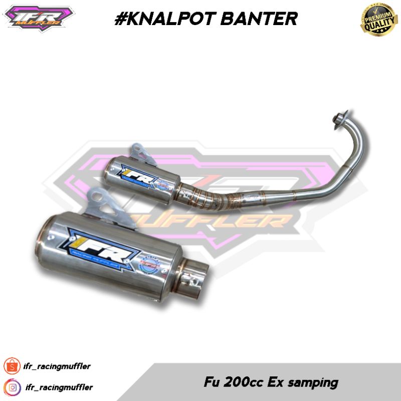 Knalpot Fu 200cc Ex tengah/Ex samping(sesuaikan kebutuhan motor) original IFR