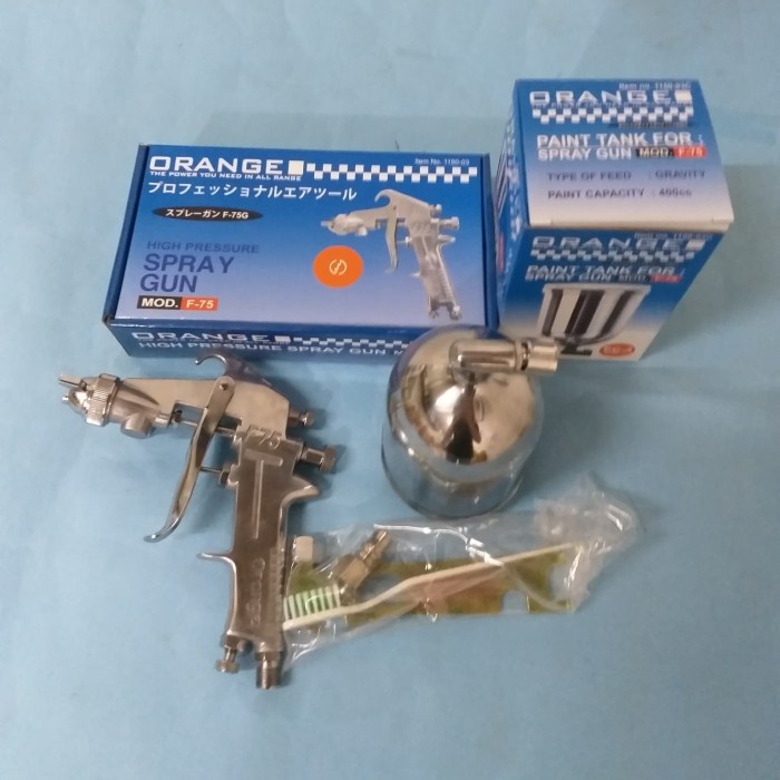 Spray Gun ORANGE F75 Tabung Atas