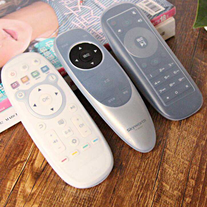 KR  Sarung Remote Tv Silikon Cover Remot Ac Silicone Transparan Ukuran Panjang 21.5 x 5 cm