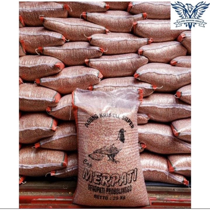 Jagung Kristal Super Cap Merpati Probolinggo 25kg Pakan Burung Merpati