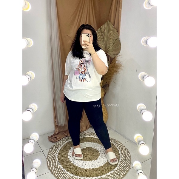 Blouse Atasan Katun pd Ld 130 cm XOXO Baju big size / kaos big size murah / blouse over size / blous