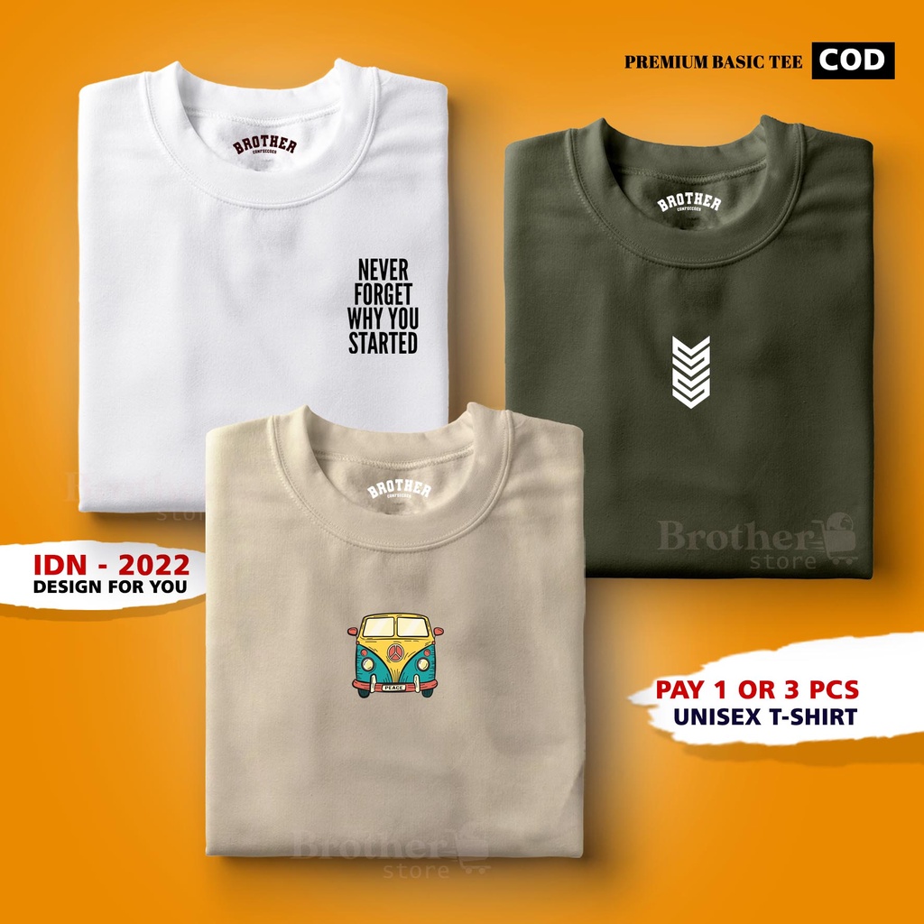 BUY 1 OR 3 PCS ( PROMO COD ) BROTHER STORE / Kaos Distro100% Catoon Combed 24s / Articel WHY YOU