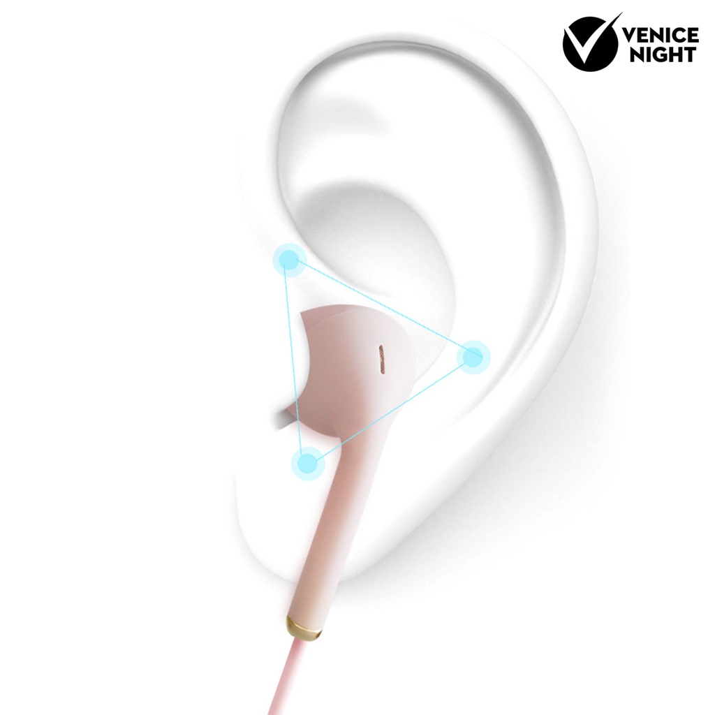 (VNEP) (Berkabel) 3.5mm HiFi In-ear Subwoofer Mini Olahraga Earphone Earbud dengan Mikrofon