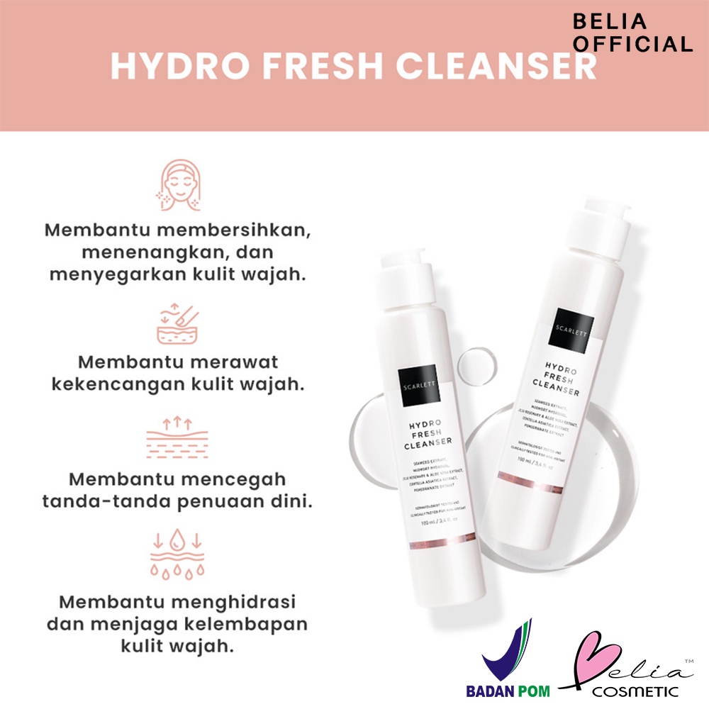 ❤ BELIA ❤ SCARLETT Whitening Facial Wash 100ml | Face Series | Cleansing | Pembersih Wajah | BPOM