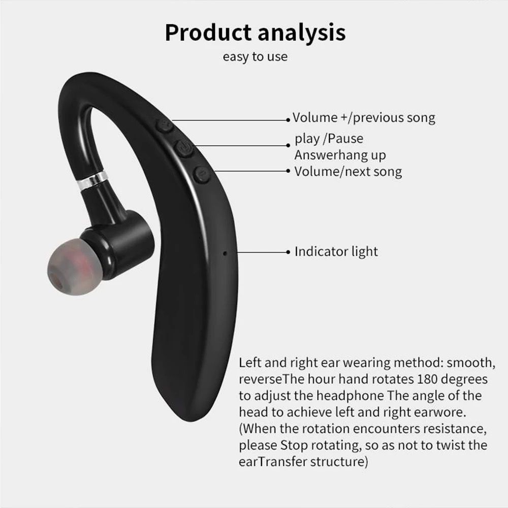 [RO ACC] S109 BLUETOOTH HEADSET HANDSFREE WIRELESS BUSINESS DESIGN ALL TIPE HP