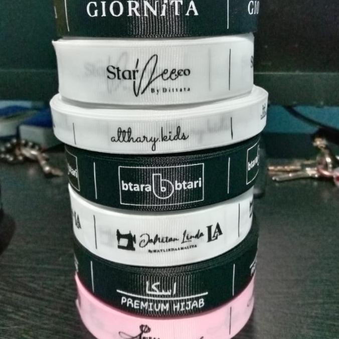 

label baju custom bahan grosgrain