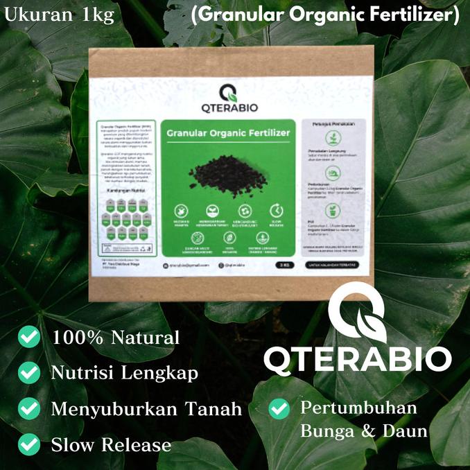 QTERABIO Granular Organic Fertilizer Pupuk Organik Tanaman Hias 1Kg