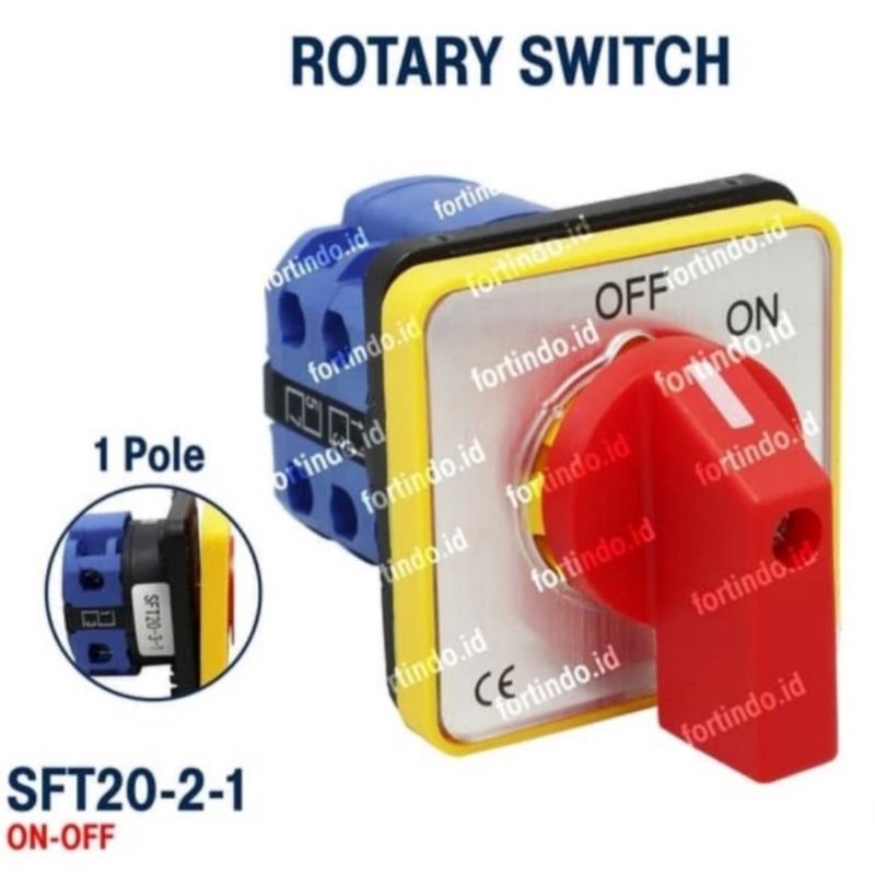 Selector Switch/Rotary Switch SFT20-2-1 (On-Off) 1P SA16 FORT