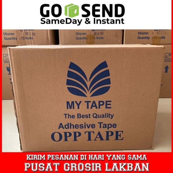

lakban bening/coklat 45mm x90y (70meter) setara daimaru