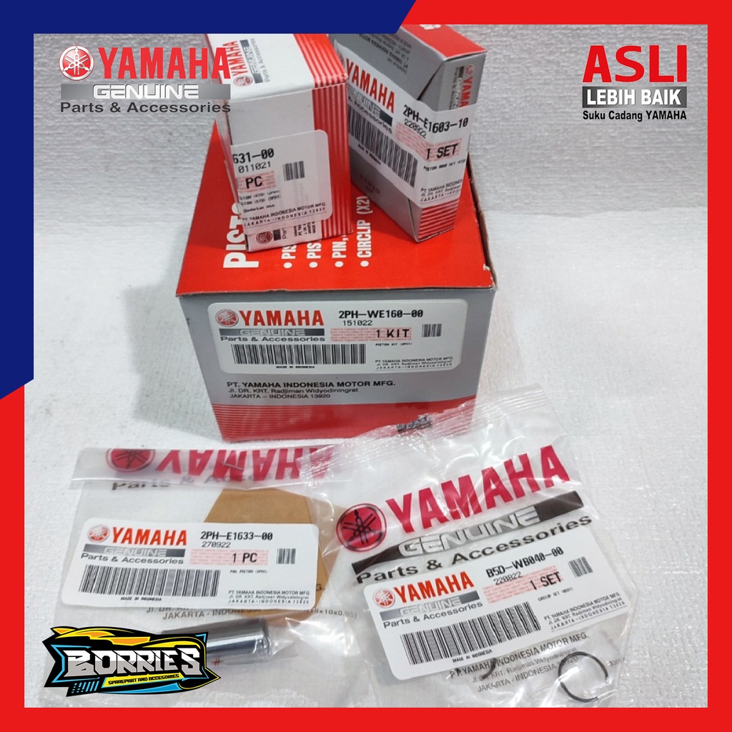 Piston Kit Seher Kit Os STD Mio M3 Z 2PH-WE160-00 Asli Original Yamaha