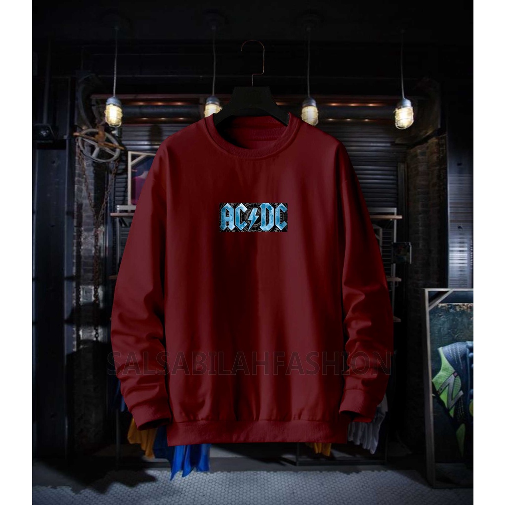 Crewneck ACDC and Mentally Oblong Black Sweatshirt